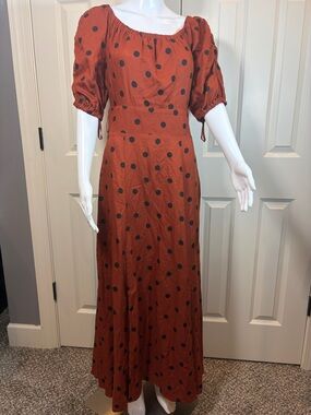 Maeve Anthropology Polka Dot Maxi Dress